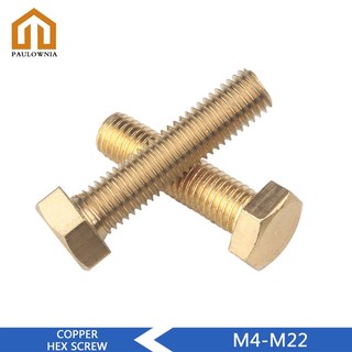 Bu lông lục giác m6 m8 m10 m12 bằng đồng dài 8mm-100mm