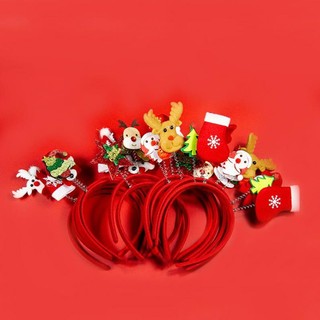 Bờm Noel Ngộ Nghĩnh Đỏ/Nâu Vải Nhung