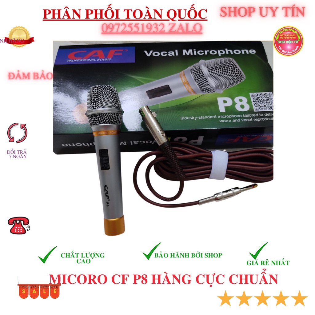 Mic karaoke co dây CAF-P8