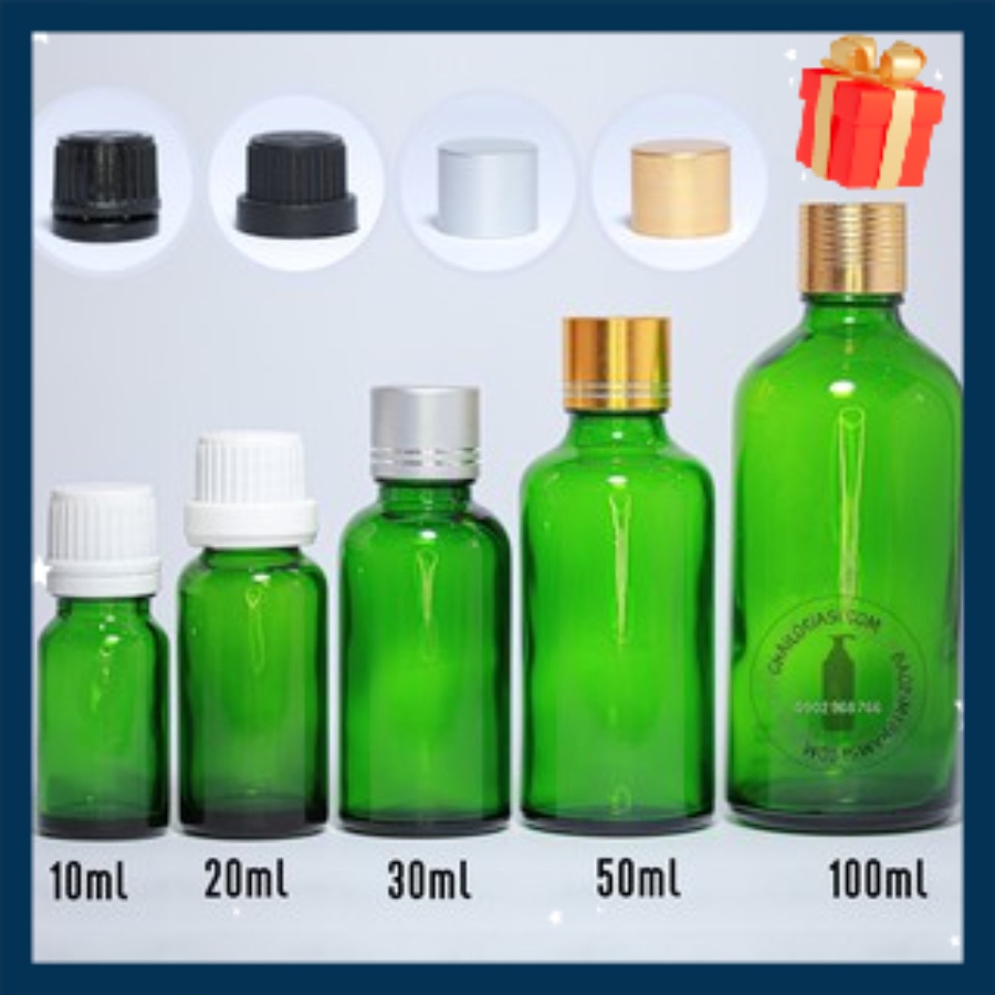 CHAI TINH DẦU XANH LÁ NHIỀU DUNG TÍCH