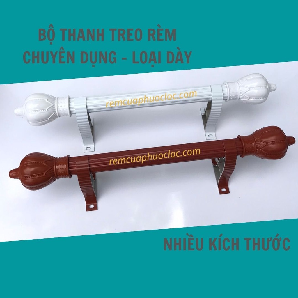 BỘ THANH TREO RÈM CAO CẤP ĐẦY ĐỦ PHỤ KIỆN - Hợp Kim Nhôm Cao Cấp Sơn Tĩnh Điện Thiết Kế Chịu Lực Chắc Chắn