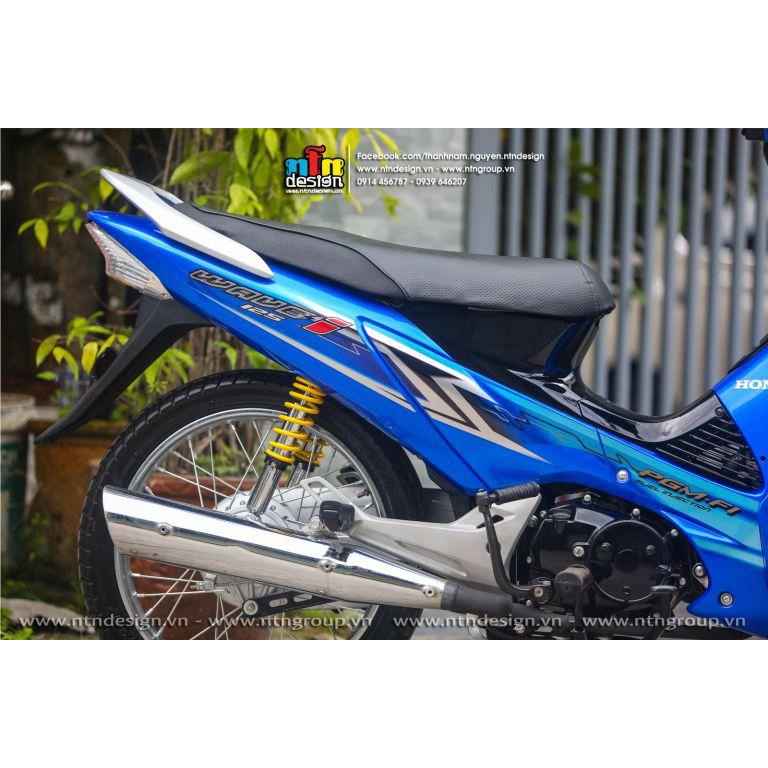 TEM RỜI mẫu zin Thái Wave 125i xanh - dán cho Future