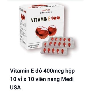 Viên uống vitamin E 400mcg hộp 100 viên