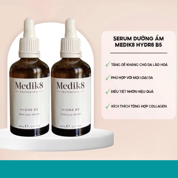 Tinh chất Serum siêu cấp ẩm và phục hồi da Medik8 Hydra8 B5 Serum 60ml