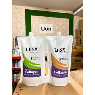 Bộ Kem Uốn Duỗi Tóc Kỹ Thuật Số LUSY Siêu Bóng ,Siêu Xoăn 1000ml x2