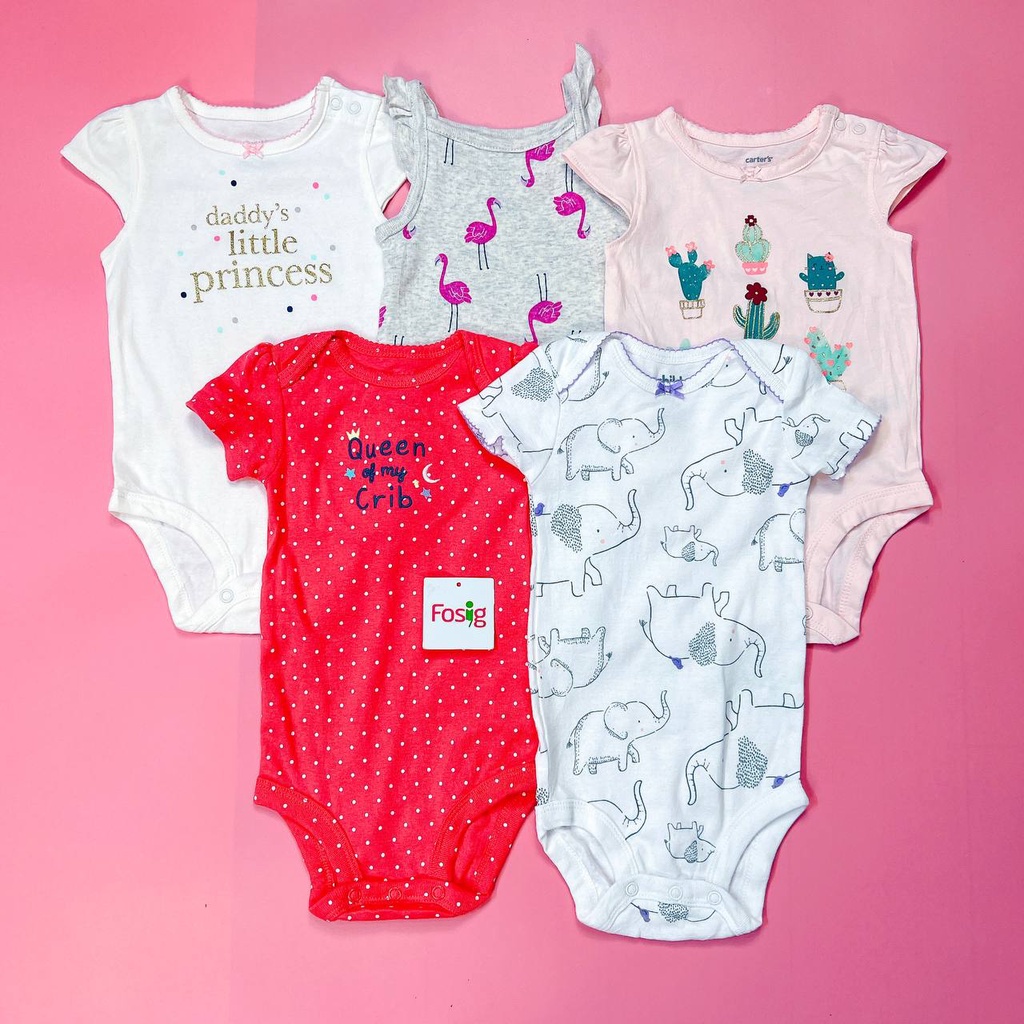 Set 5 Bodysuit Tay Ngắn Bé Gái - Combo ngẫu nhiên