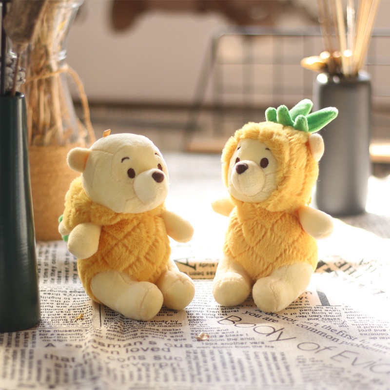 Móc Khóa Gấu Pooh Nhồi Bông Dễ Thương Dành Cho Bé Gái