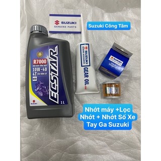 Nhớt máy nhớt số lọc xe tay ga Suzuki 125cc