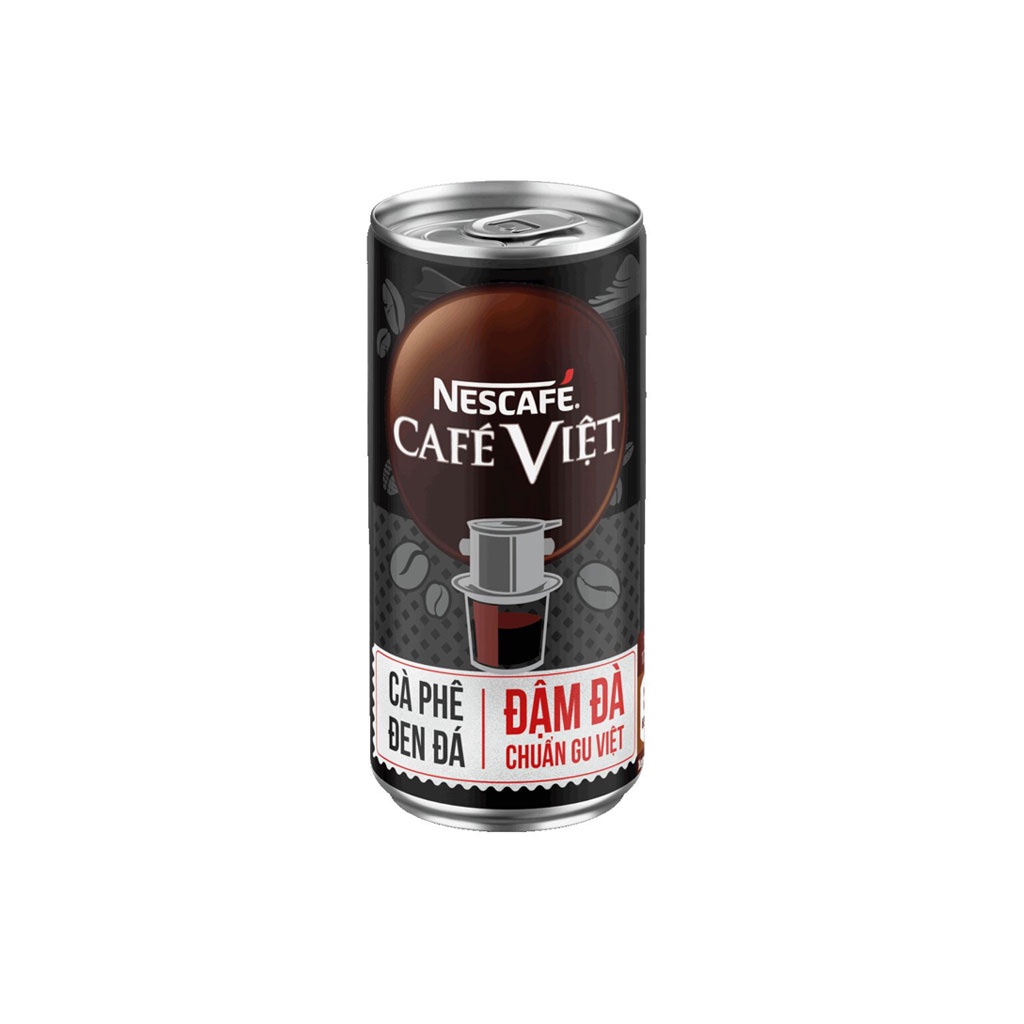 Thùng 24 lon cà phê đen uống liền Nescafe Cafe Việt 170 ml