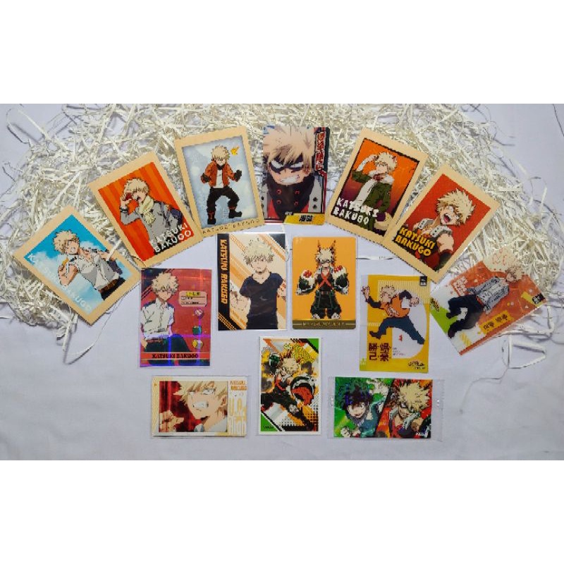 [chú cá Vàng màu Tím] [Hàng sẵn] Card metal Baku cười, card pola, clear card, snap, sticker Katsuki Bakugo, Deku - MHA