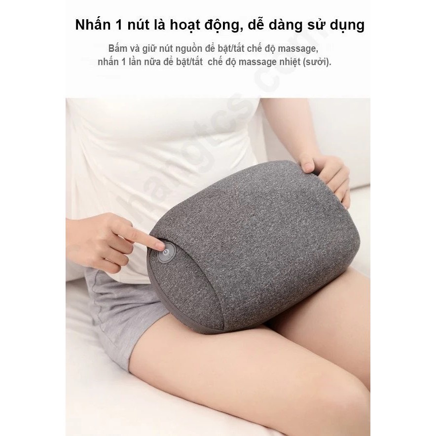GỐI MASSAGE NHIỆT XIAOMI LERAVAN LF-YK006-SGY | Nhập Khẩu Chính Hãng