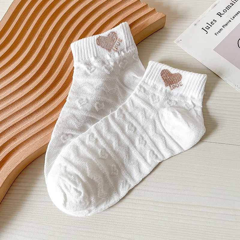 1 Đôi Vớ Cotton Cổ Thuyền Thoáng Khí Chống Trượt Họa Tiết Hoạt Hình Thời Trang Mùa Hè Cho Nữ