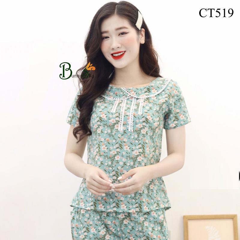 ĐỒ BỘ MẶC NHÀ NỮ, QUẦN ÁO SAU SINH, MẪU HỌA TIẾT HOA LÁ ĐẸP, LÊN FOM DÁNG XINH.