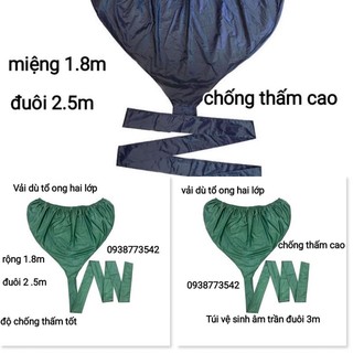 Áo vệ sinh máy lạnh túi vệ sinh máy lạnh kích thước 1.8m đuôi 2.5m, âm trần đuôi 3m