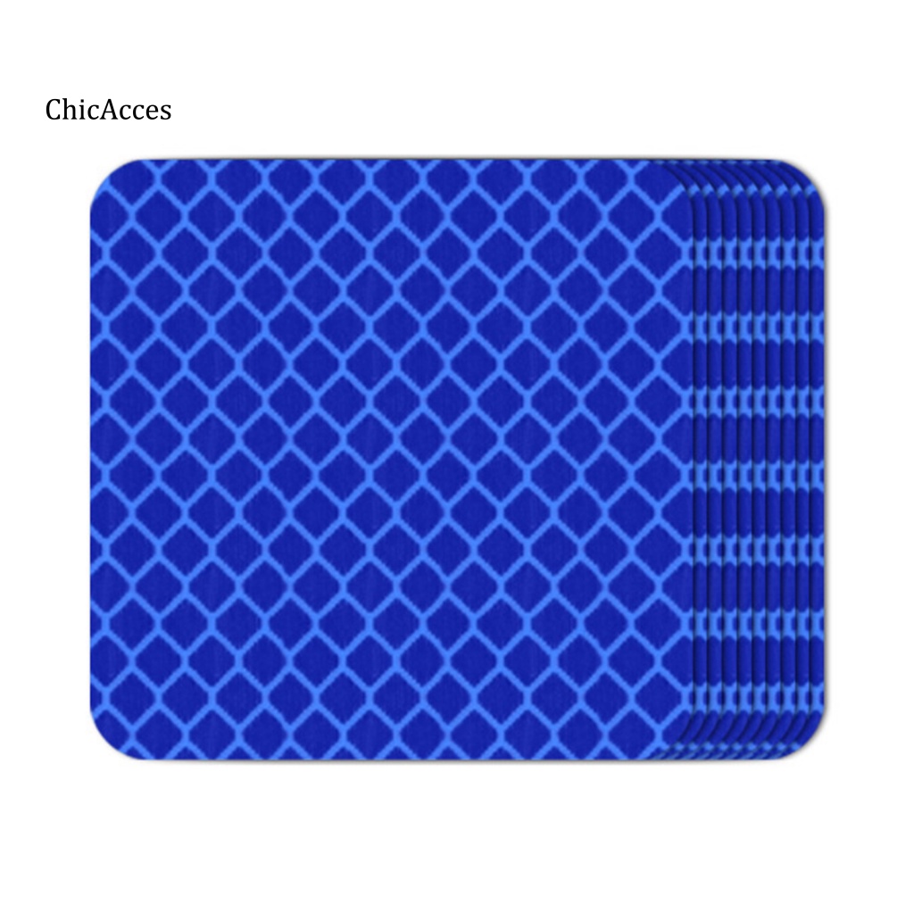 Set 10 Miếng Dán Phản Quang Cảnh Báo An Toàn Hình Vuông Chống Nước Trang Trí Xe Đạp