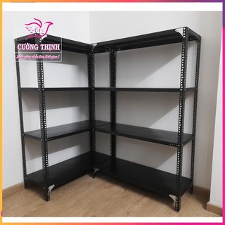 Kệ sắt v lỗ,4 tầng cao 1m5 x dài 1m2 x rộng 30cm