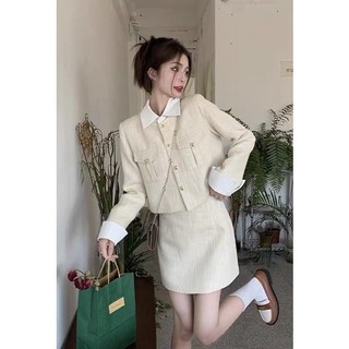 [FR.ST] Set Váy Dạ Cổ Sơ Mi