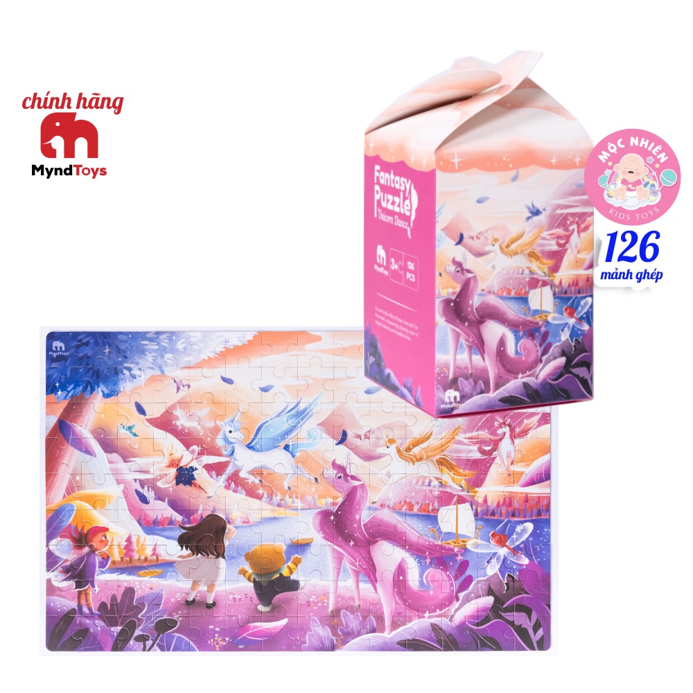 Đồ Chơi Xếp Hình Myndtoys Fantasy Puzzle - Unicorn Dance (126 Mảnh Ghép) - Mộc Nhiên