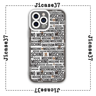 Ốp lưng iphone và samsung xiaomi oppo cạnh vuông Jicase Họa tiết chữ Moschino