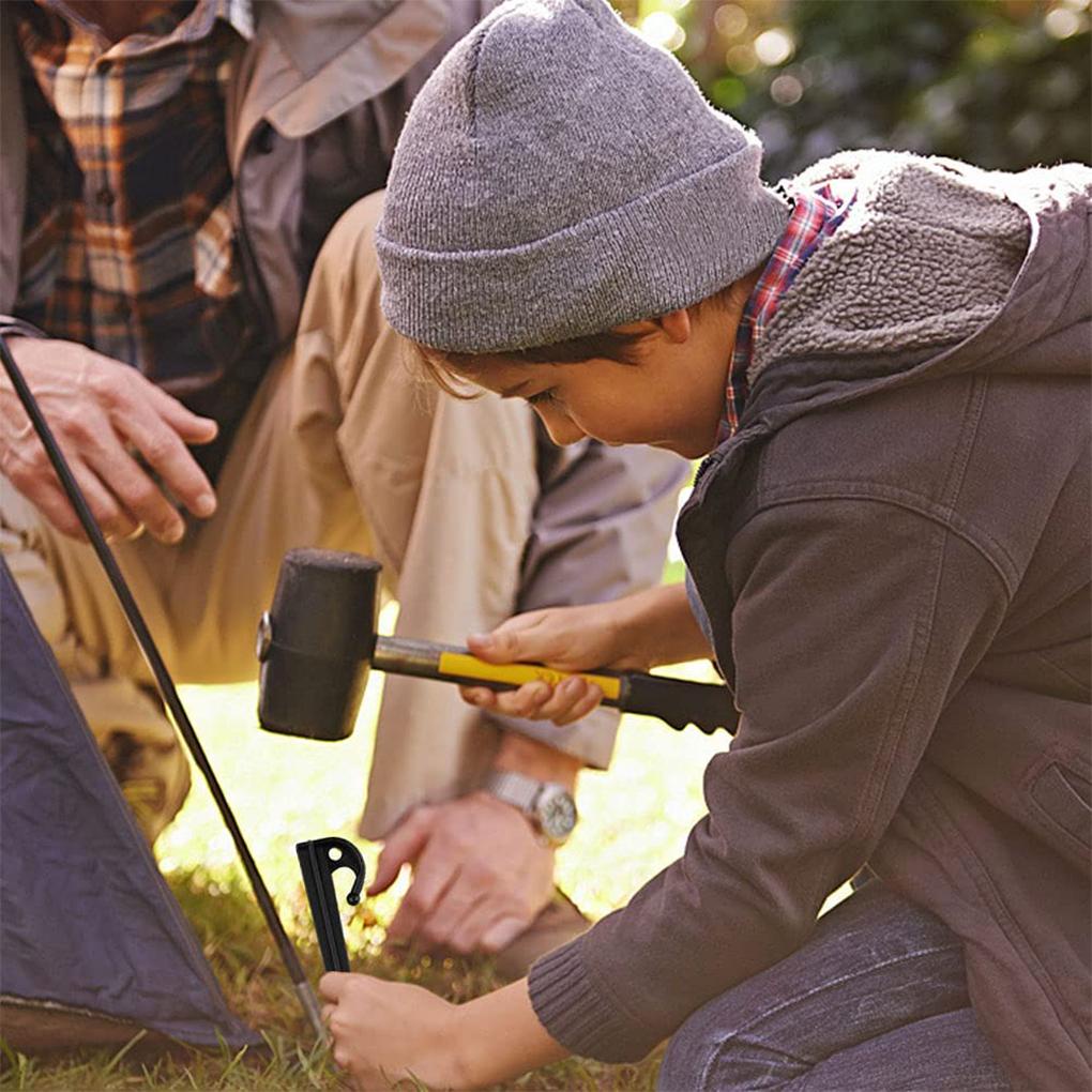 Set 1 / 2 / 3 Gói 20 Chốt Dựng Lều Cắm Trại Kèm Móc Tiện Dụng