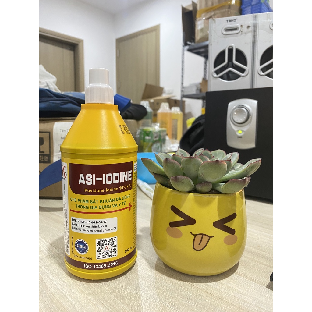 Dung dịch cồn vàng sát khuẩn Povidone Iodine 10% chai 500ml