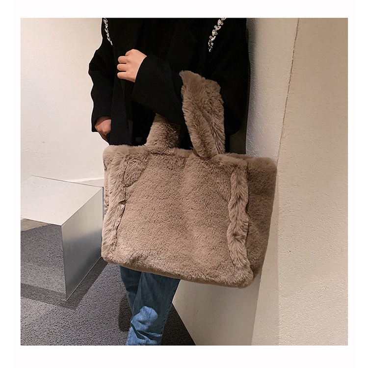 Túi Xách JASMIN NOIR Đeo Chéo Phủ Lông Thời Trang Nữ Đơn Giản