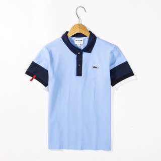 Áo thun polo ngắn tay cổ trụ cao cấp polo lacoste lcc4 xanh
