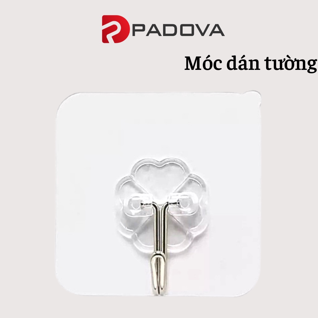 Móc Dán Tường Siêu Dính, Trong Suốt, Chịu Lực Tốt, Chắc Chắn PADOVA 3974