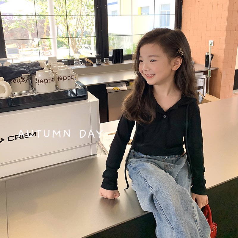 Áo len bé gái, Áo lencó mũ trùm đầu cực xinh của CDKids (có clip, ảnh thật)