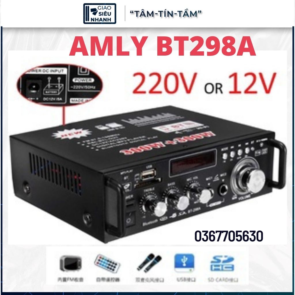 Amly karaoke BT-298A BT-198B, Amly Mini Bluetooth cao cấp