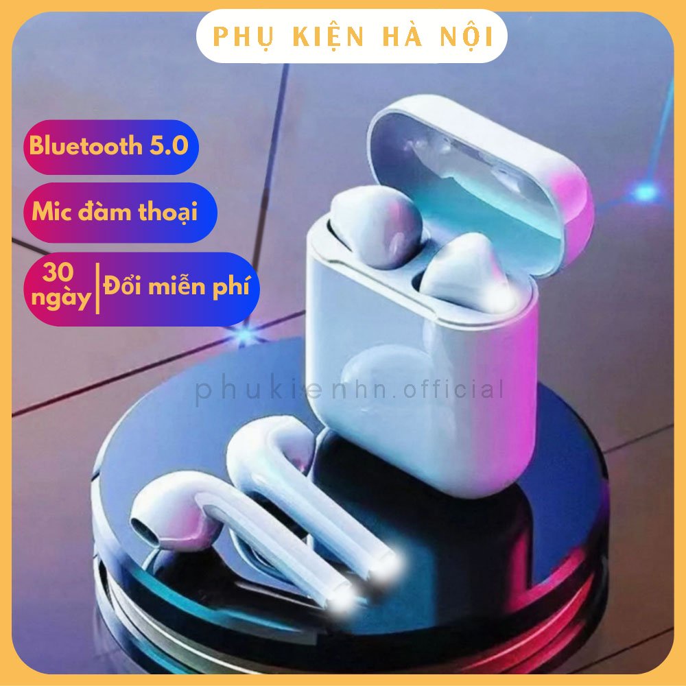 Tai nghe bluetooth I12 TWS Không Dây Cảm ứng chạm cực nhạy có mic đàm thoại cùng cho các dòng điện thoại và laptop
