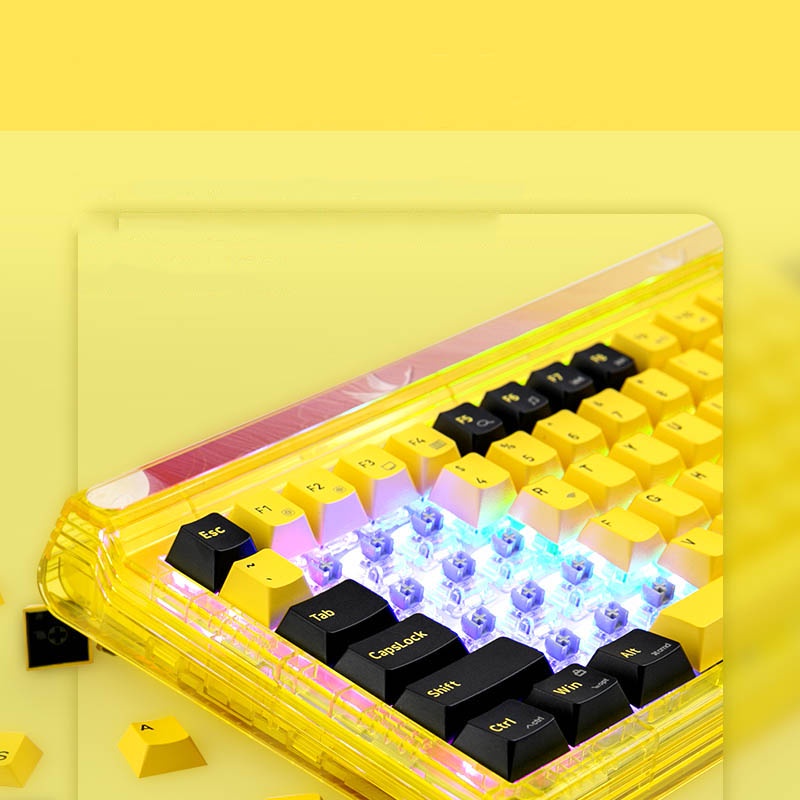 Bàn phím cơ không dây Gasket Newmen GM980 Nebula, Layout 100 phím, Keycap PBT Doubleshot, Led RGB, đệm giảm âm silicone