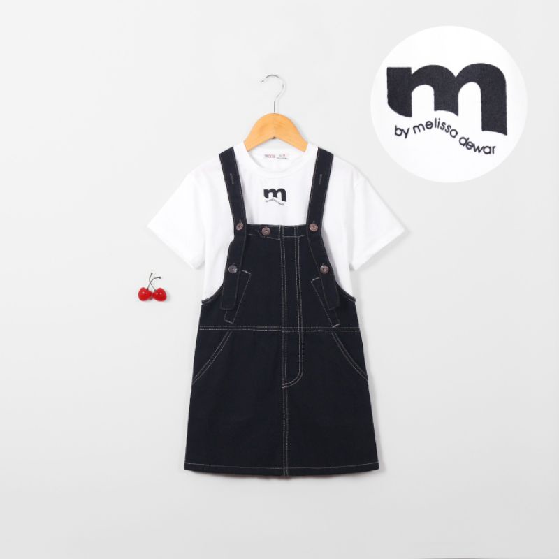 Set váy yếm jean kèm áo thun Nexxi cho bé 3-8 tuổi