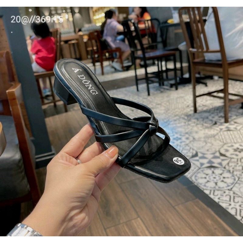 Giày gót 3 mảnh nơ ú big size 35-45 TOMISHOES