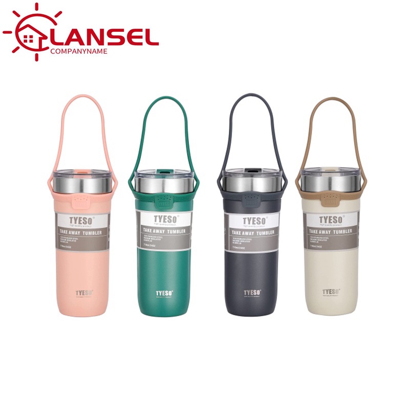 TYESO cốc giữ nhiệt cốc cà phê-Thép không gỉ 304 Dung tích lớn 500ml 710ml