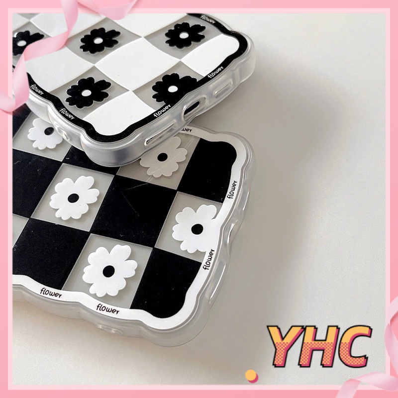 Ốp Điện Thoại Họa Tiết Kẻ Ô Trắng Đen Cho Iphone6 6splus 7 7plus 8plus XR x xs 12 11 pro max plus 13 promax-1022