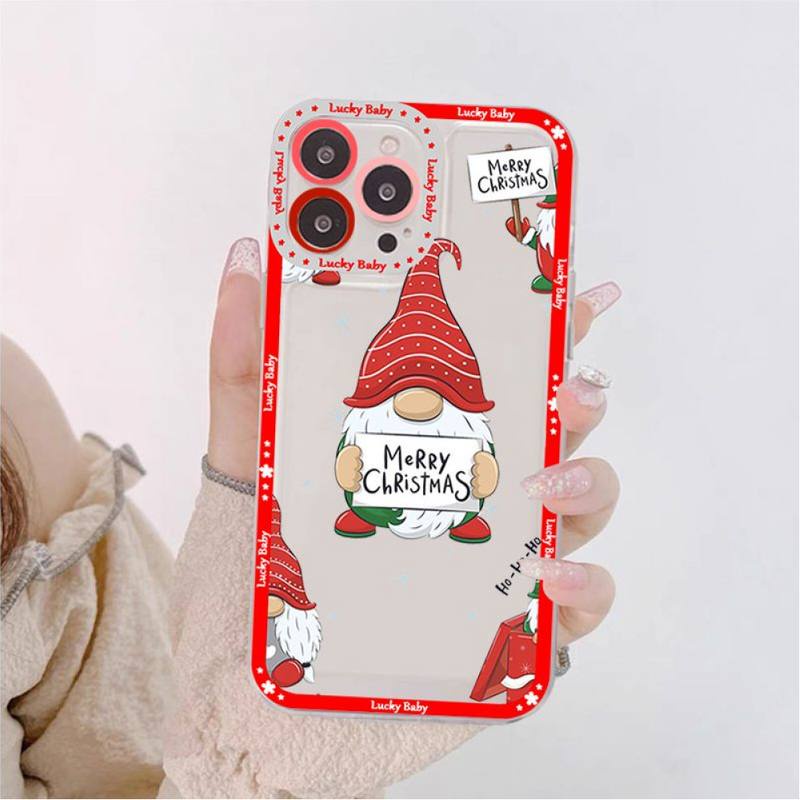Ốp Điện Thoại Silicon TPU Mềm Trong Suốt Họa Tiết Giáng Sinh Cho IPhone 14 13 12 11 Pro X XS MAX XR 6S 7 8 Plus