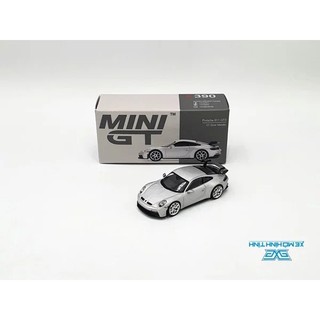 Xe mô hình porsche 911 gt3 gt silver metallic lhd 1:64 minigt