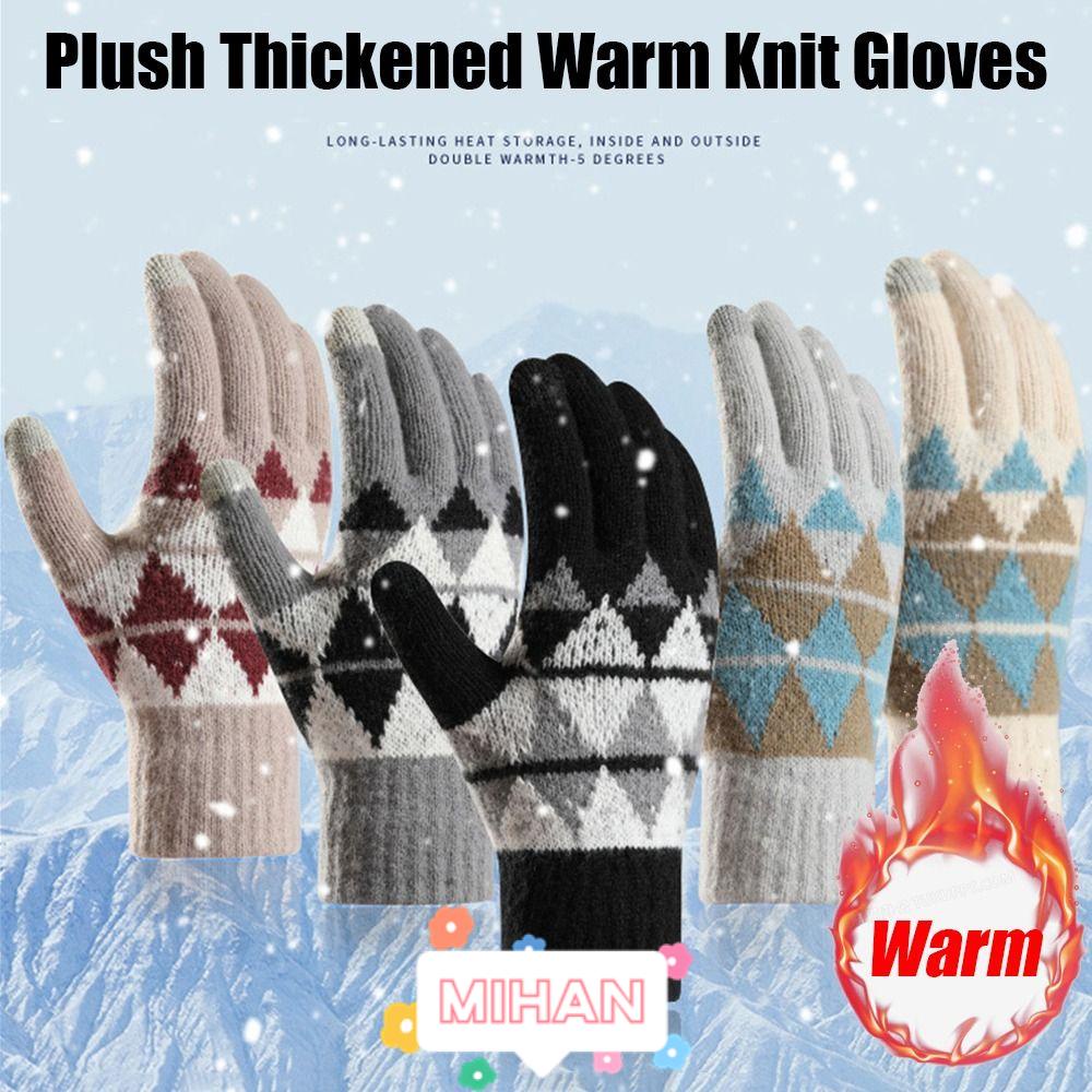 Găng Tay Dệt Kim Dày Có Thể Chạm Màn Hình Cảm Ứng MIHAN1