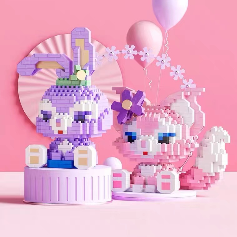 1-Bộ đồ chơi xếp hình Disney/Lina Belle/Mickey Minnie/Goofy/mini cho bé