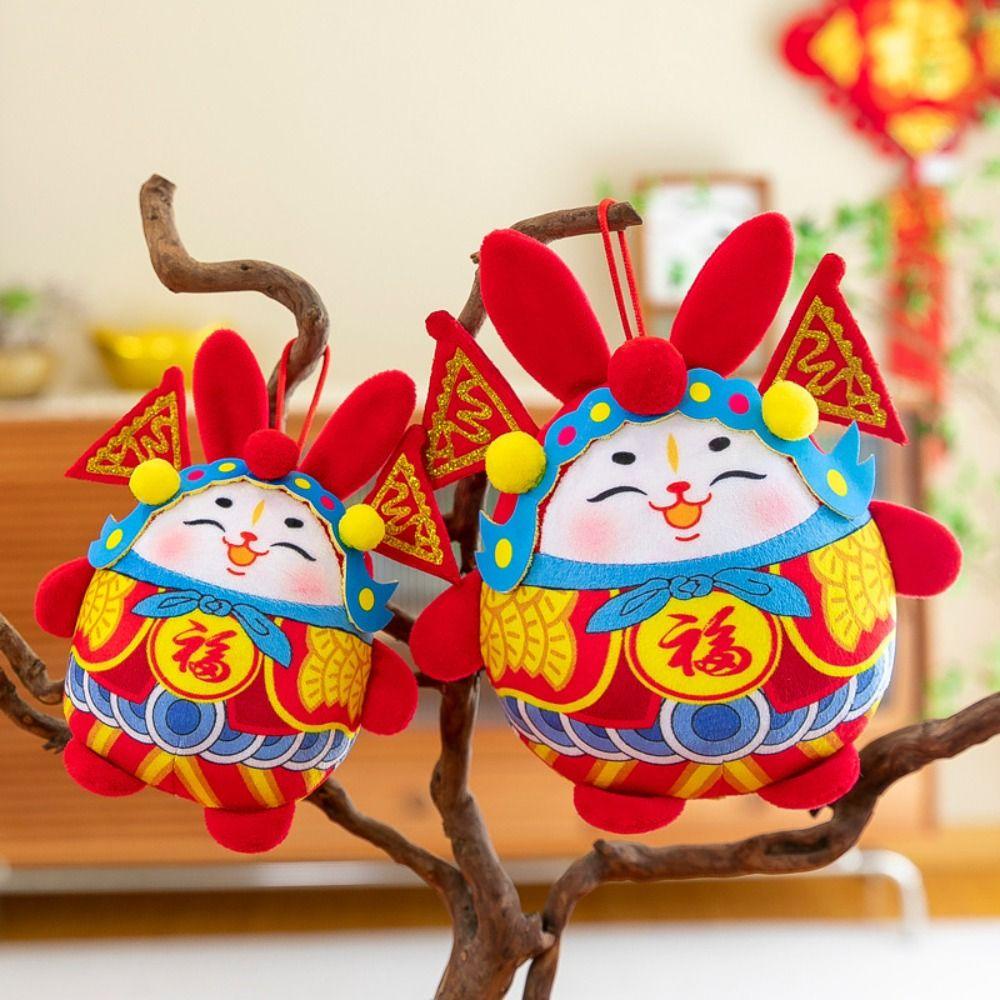 ANEMONE Đồ chơi nhồi bông Hình Thỏ Hoàng Đạo Sáng Tạo Trang Trí Ba Lô / Túi Xách Cho Bé DIY Mừng Năm Mới