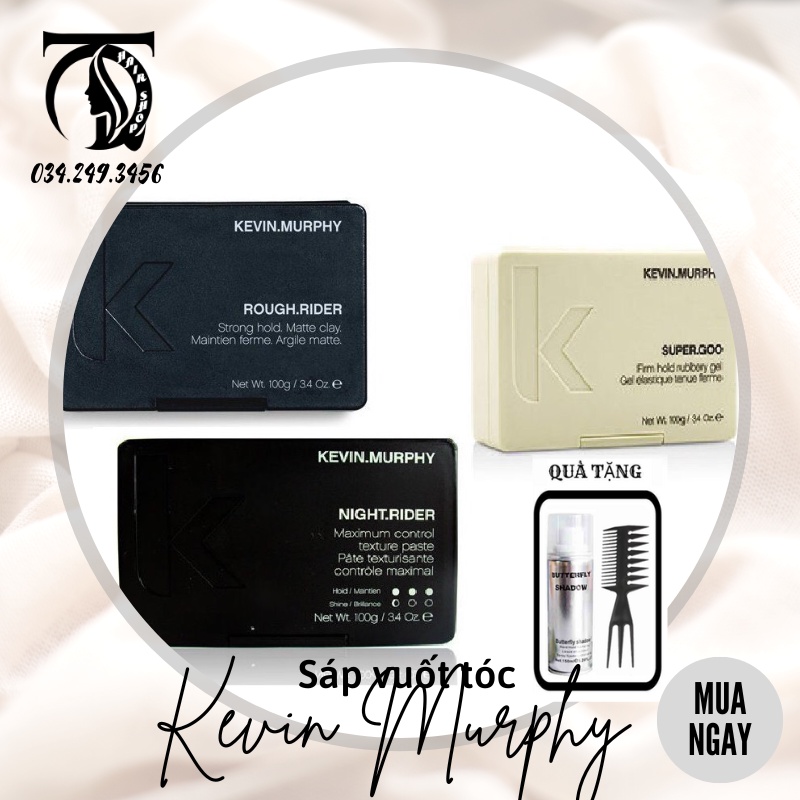 Sáp Vuốt Tóc Nam Kevin Murphy Rough Rider Travel Chính Hãng QT Hair Shop [Tặng kèm Gôm + Lược]