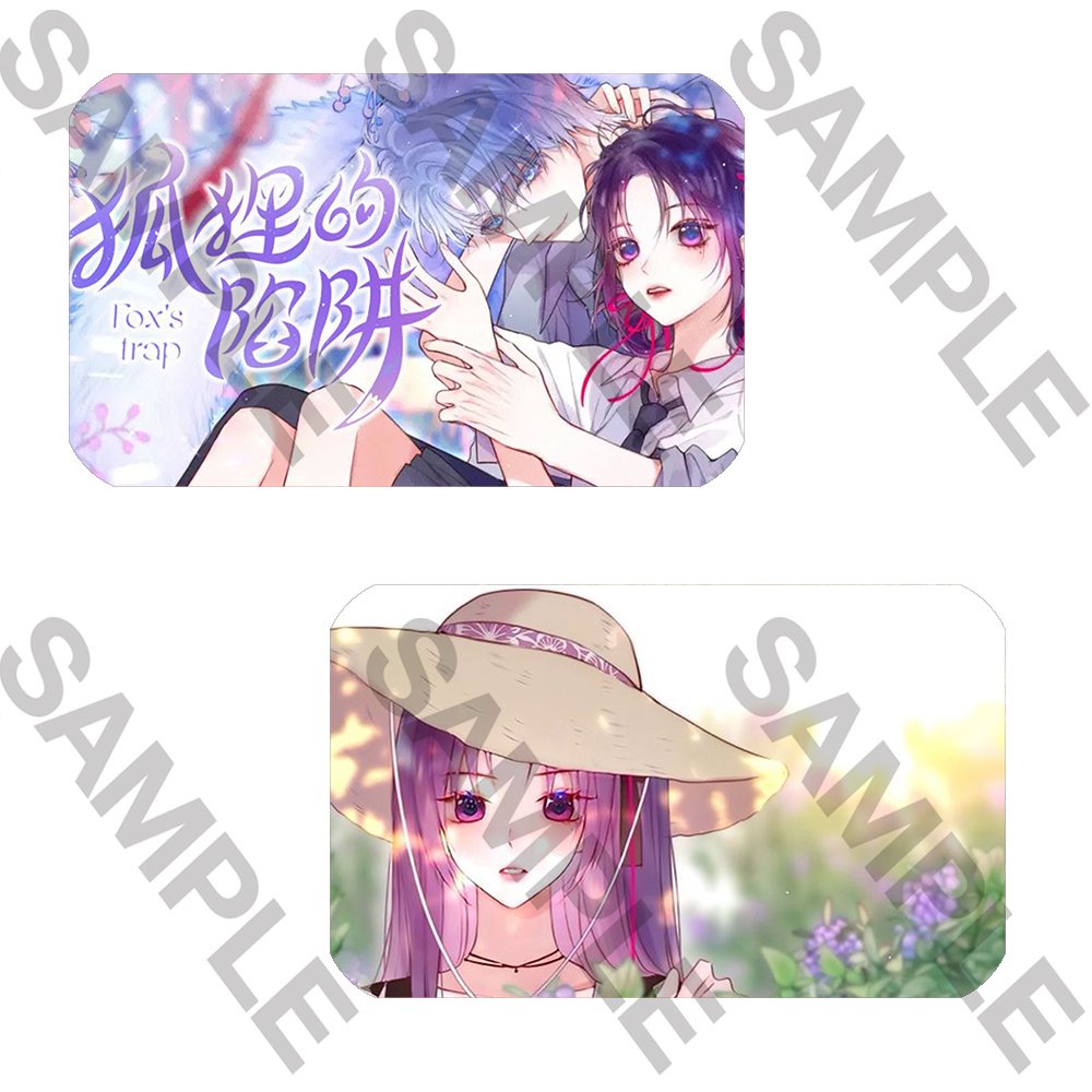 Ảnh card bo góc in hình FOX'S TRAP CẠM BẪY CỦA HỒ LY ver COUPLE manhwa thẻ bo viền 5*8cm game chibi sưu tầm