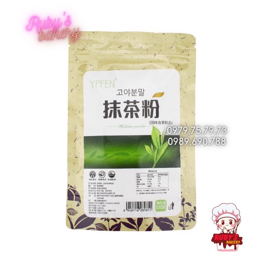 Bột trái cây Đài Loan YPFEN 100g _ Bột Dâu/ Việt Quất/ Xoài/ Khoai môn/Trà xanh/Sầu riêng