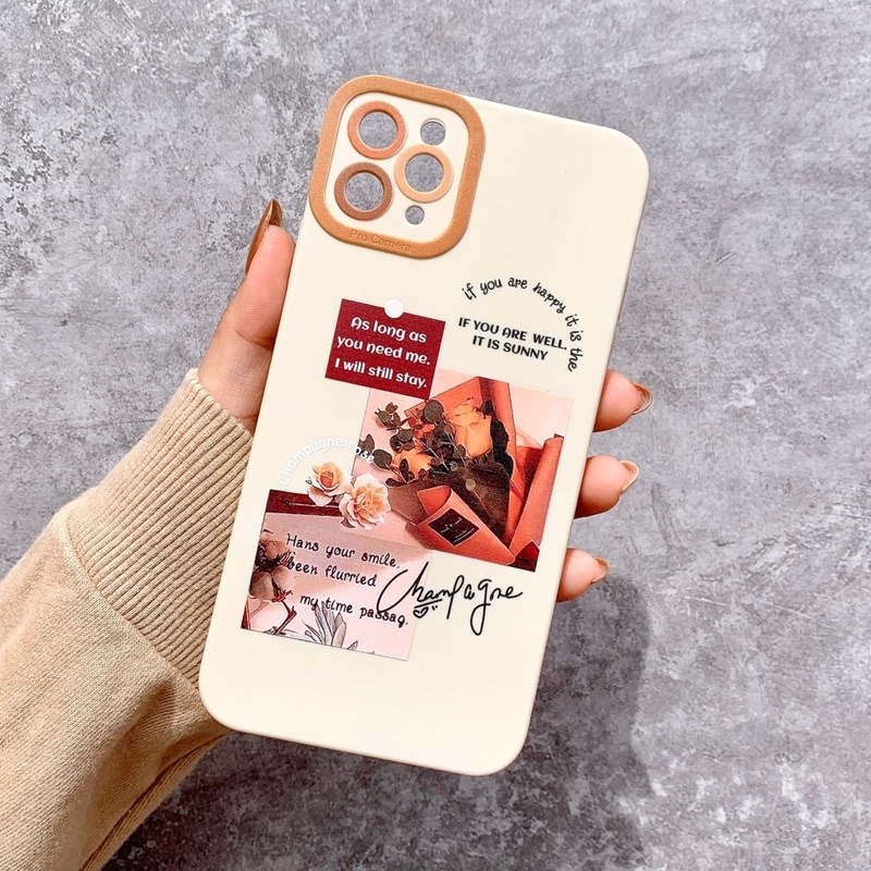 Ốp Lưng Basic Camera Nổi -  Champagne Rose