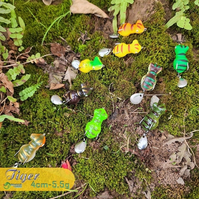 Nhái hơi chuyên Lure. Nhái Luna 4g và nhái Tiger 5.5g