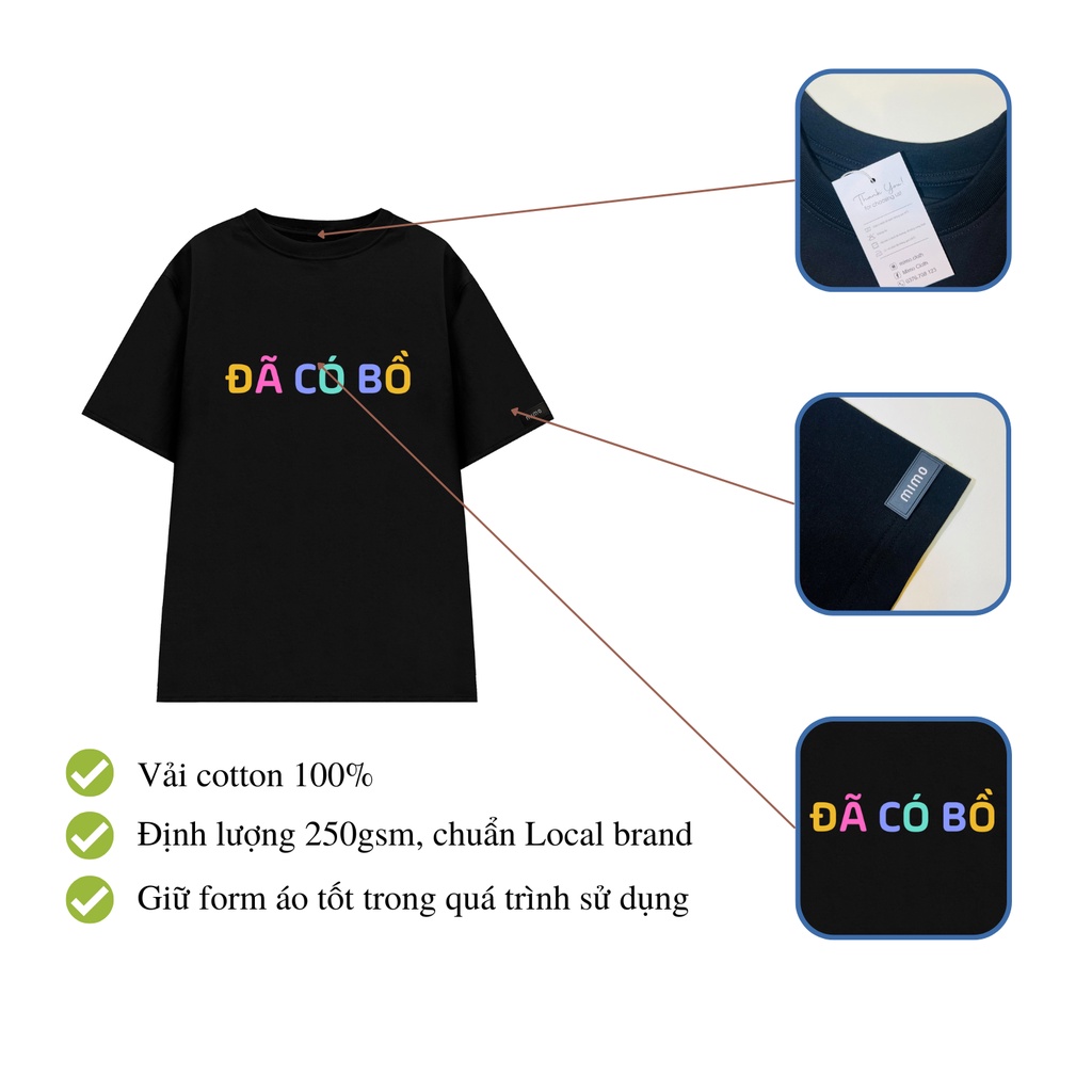 Áo Thun Local Brand Cặp Đôi Nam Nữ Unisex MIMOCLOTH Đã Có Bồ