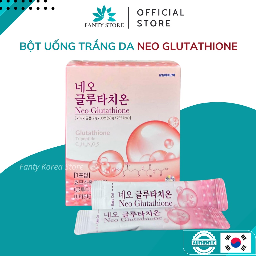 Bột uống trắng da NEO GLUTATHIONE Hàn Quốc - 30 gói | Fanty Korea (đại lý chính hãng)