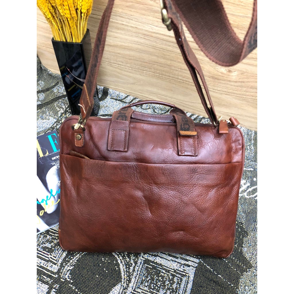 Cặp công sở nam da bò dày, đã qua sử dụng