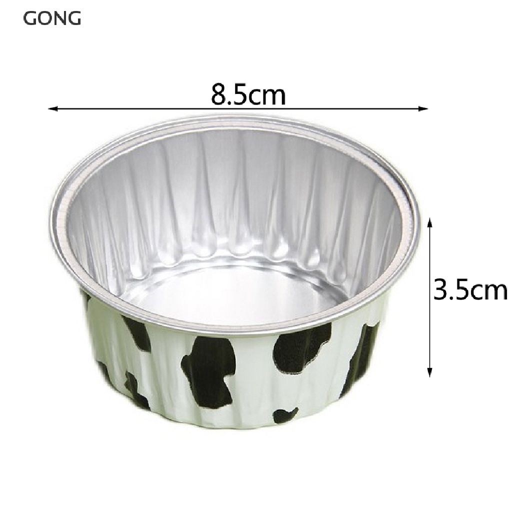 Set 10 Cốc Lá Nhôm Dày Dặn Hình Tròn Chuyên Dụng Cho Nướng Bánh Cupcake